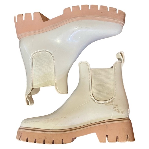 Dolce Vita Ivory Waterproof Chelsea Rain Boots | Size 8 - Picture 3 of 8